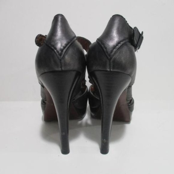 *No 704 b. MOD Jocelyn Black Distressed Leather - Picture 6 of 9